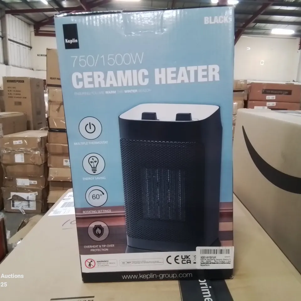 APPROXIMATELY 3 BOXED KEPLIN 750/1500W CERAMIC HEATER 