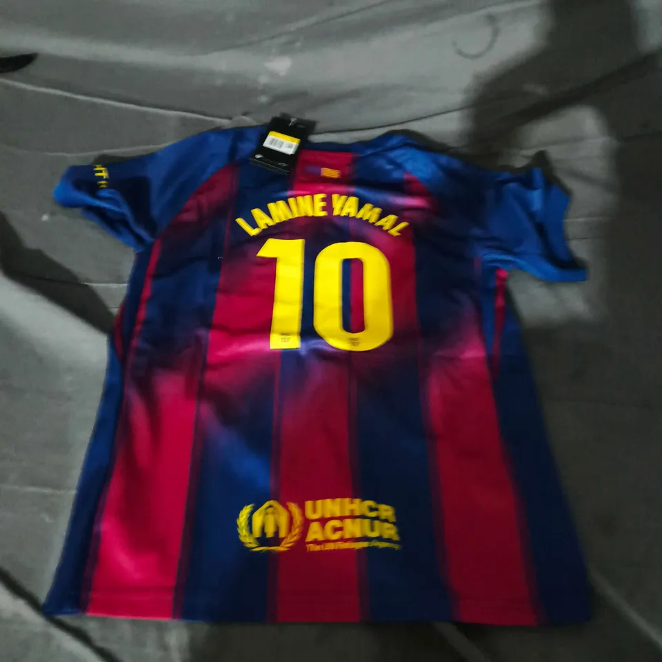 NIKE KIDS BARCELONA HOME JERSEY & SHORTS (#10 YAMAL - SIZE 28