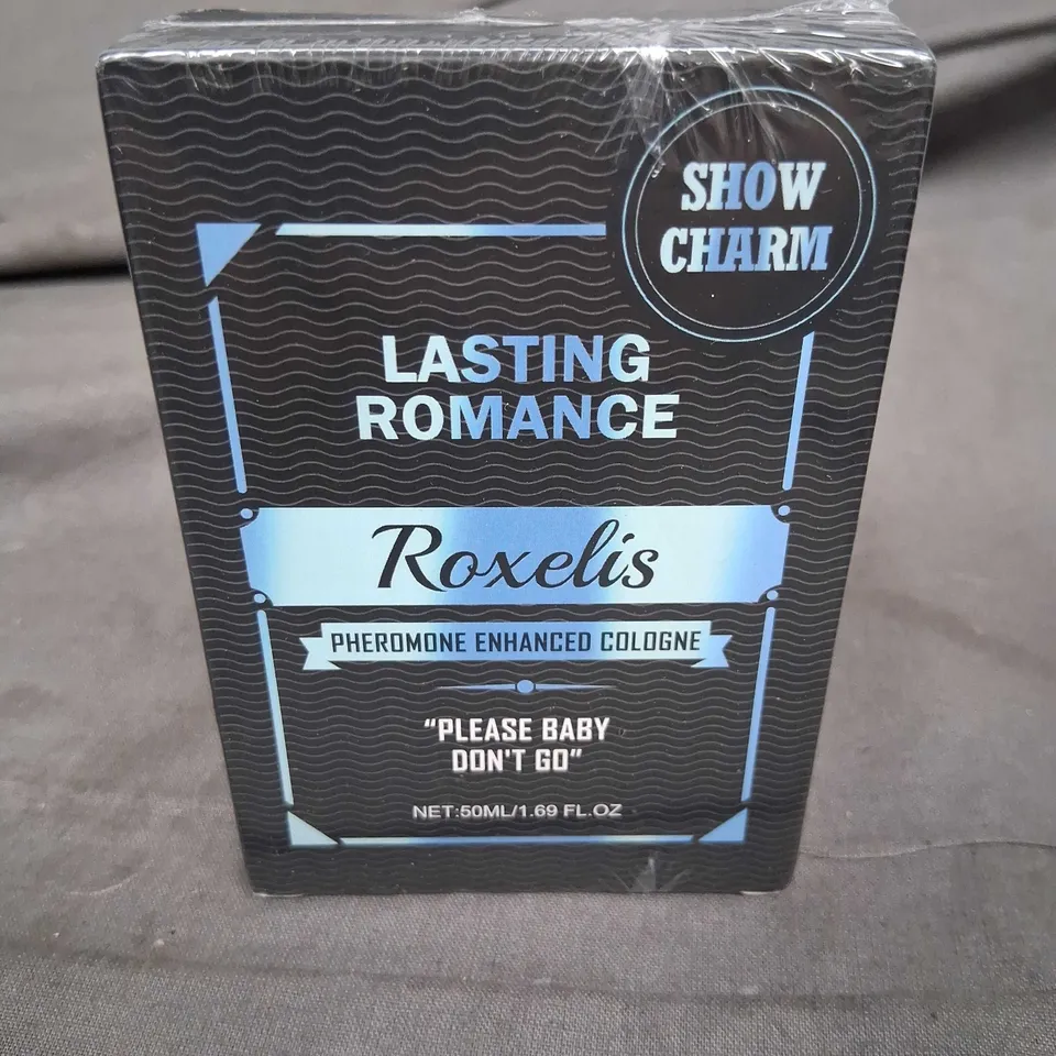 BOXED AND SEALED SHOW CHARM LASTING ROMANCE ROXELIS PHEROMONE ENHANCED COLOGNE PLEASE BABY DONT GO 50ML
