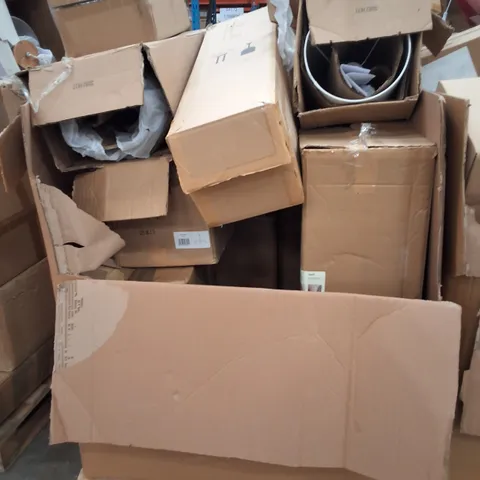 PALLET OF ASSORTED LIGHTING PRODUCTS TO INCLUDE;OVERSIZED FLOOR LAMP,TABLE LAMP,SEMI FLUSH CEILING LIGHT