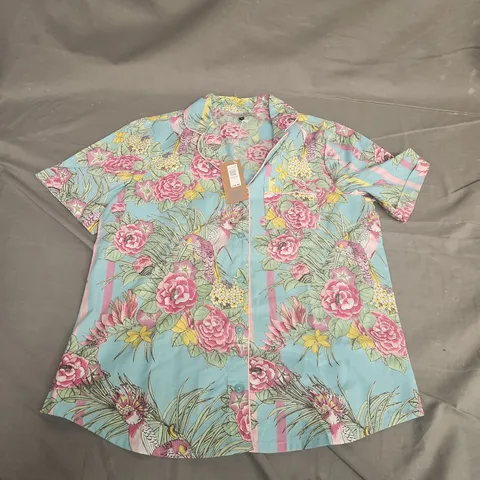 THEIR NIBS TROPICAL FLORAL SHIRT IN SKY BLUE MULTI - SMALL