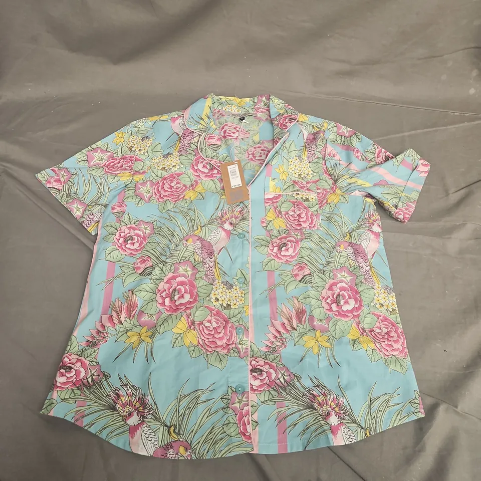 THEIR NIBS TROPICAL FLORAL SHIRT IN SKY BLUE MULTI - SMALL