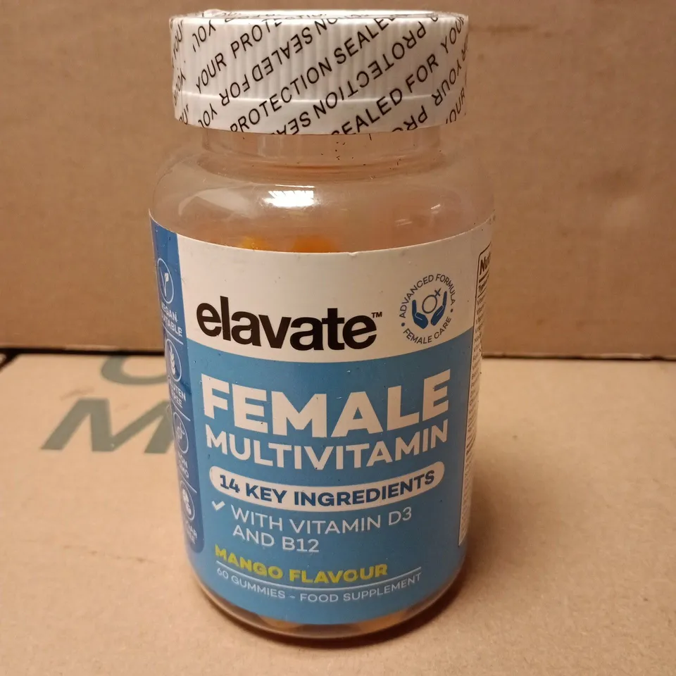 ELAVATE FEMALE MULTIVITAMIN GUMMIES – MANGO FLAVOUR, 50 GUMMIES
