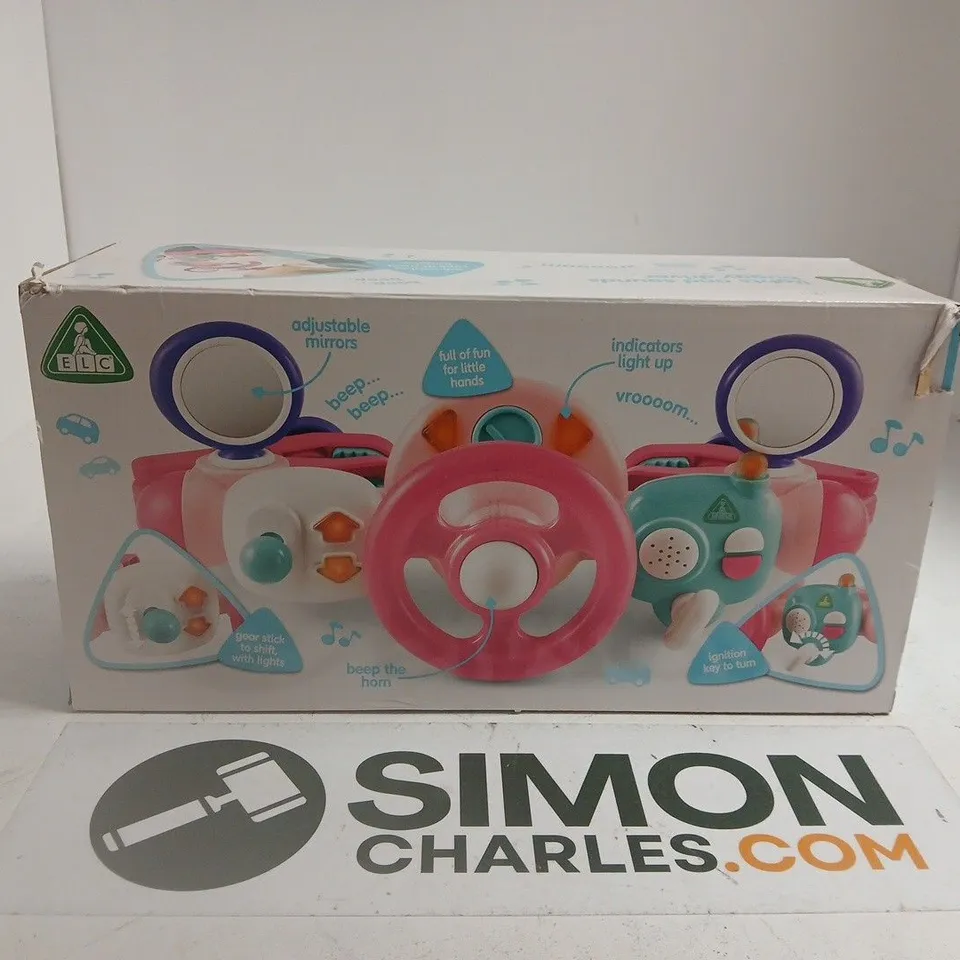 BABY TOY STEERING WHEEL PLAYSET – PINK/TEAL 