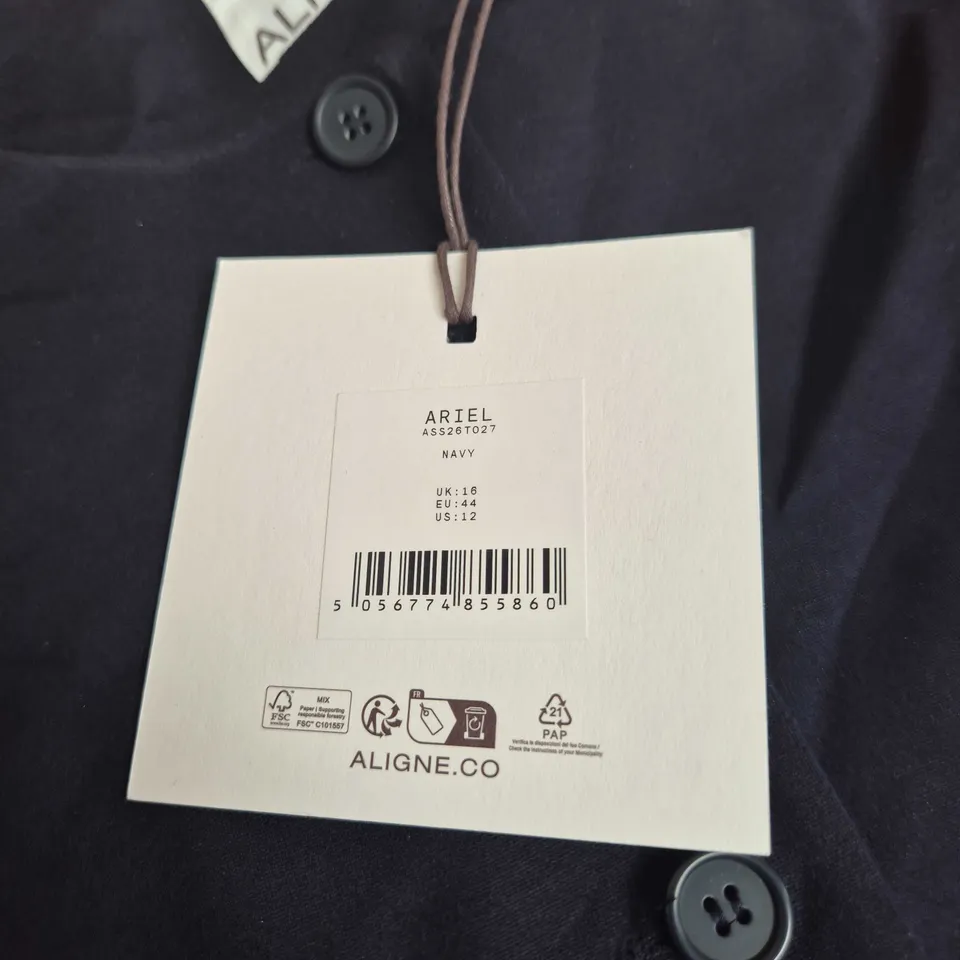 ARIEL NAVY DRESS, UK 16 (EU 44, US 12) – ALIGNÉ