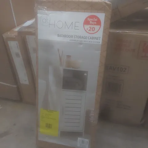 BOXED BATHROOM STORAGE UNIT - WHITE (1 BOX)