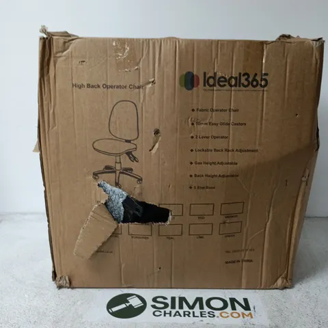 IDEAL365 HIGH BACK OPERATOR CHAIR – BOXED (BOX DAMAGED)