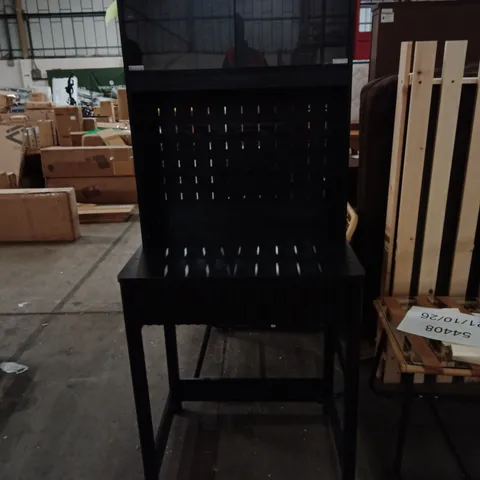 BLACK COMPUTER DESK WITH POWER OUTLET AND TRI-LIGHT – SKU ASRK168