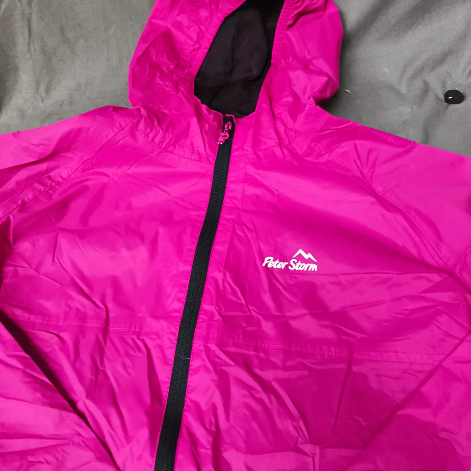 PETER STORM PINK HOODED WATERPROOF JACKET – WOMEN'S - SIZE 16