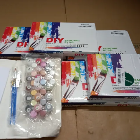 LOT OF 5 DIY OIL PAINTING PAINTING BY NUM KITS
