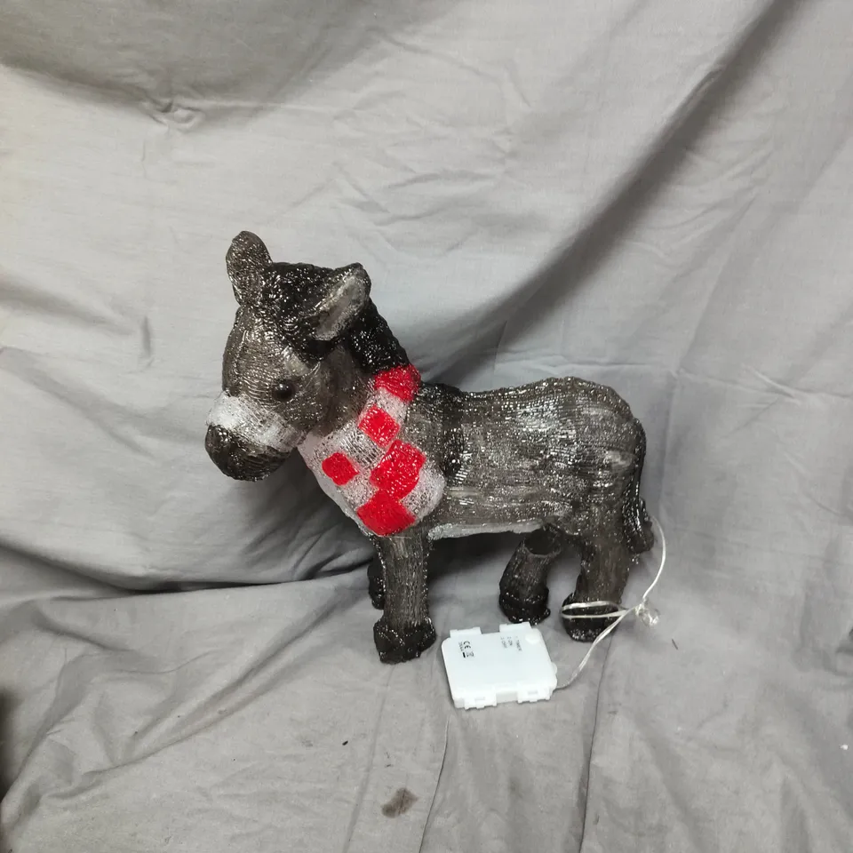 BOXED THREE KINGS INLIT ICE NATIVITY DONKEY