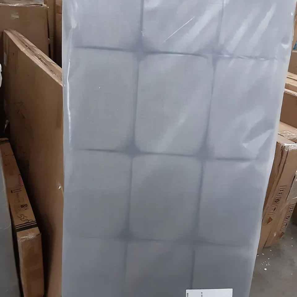 BOXED BM UNI LINEN DOUBLE DIVAN BED WITH HEADBOARD IN SLATE 