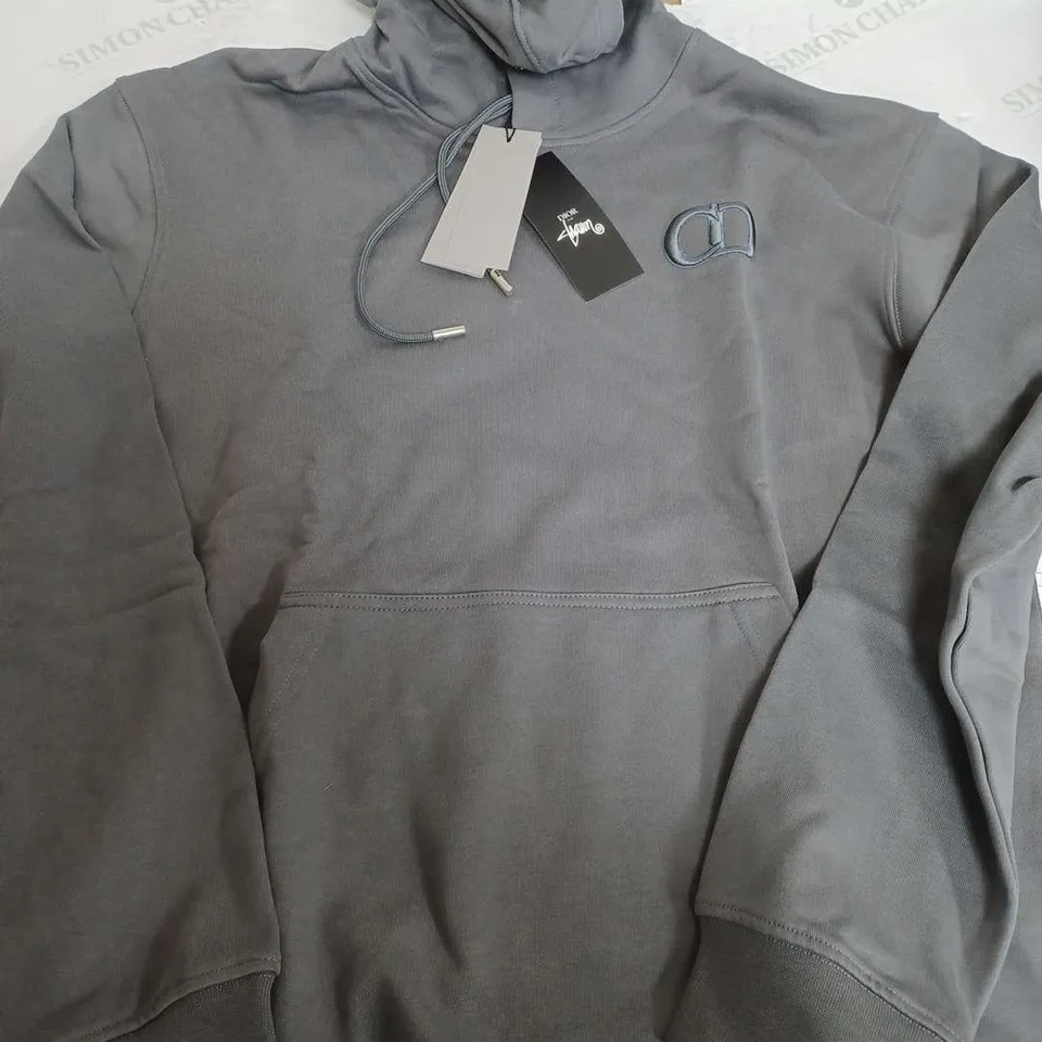 DIOR CD ICON HOODED SWEATSHIRT IN GREY - XXL