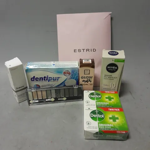 APPROXIMATELY 20 ASSORTED COSMETIC ITEMS TO INCLUDE - NIVEA MEN FACE CREAM - THE ORDINARY SOLUTION - DETTOL ORIGINAL BAR SOAP