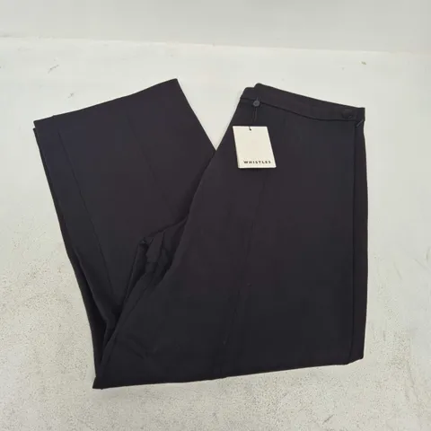WHISTLES CAMILLA WIDE LEG TROUSERS IN BLACK - UK 14