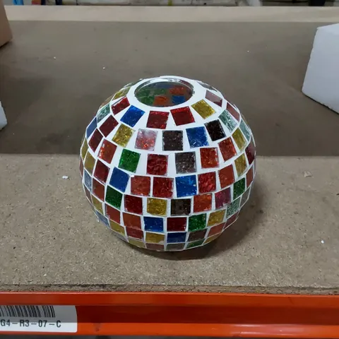 BOXED 13cm H X 10cm W GLASS SPHERE PENDANT
