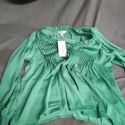 PER UNA GREEN WOMEN'S BLOUSE, UK 8 (REG)