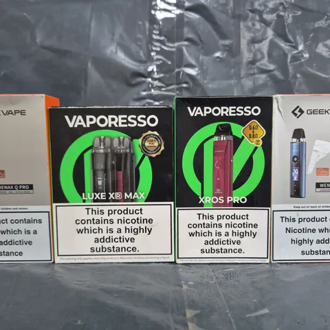 BOX OF APPROXIMATELY 20 ASSORTED VAPING ITEMS AND PRODUCTS TO INCLUDE VAPORESSO, GEEK VAPE, ETC