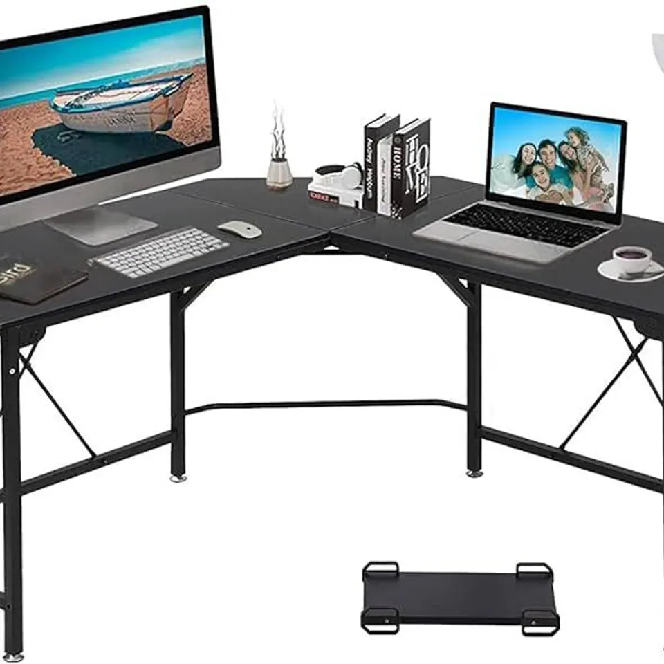 BOXED GRANDMA SHARK L-SHAPED COMPUTER DESK 140×140×75CM 