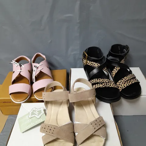 APPROXIMATELY 10 PAIRS OF LADIES SHOES TO INCLUDE FREE SPIRIT, BLOWFISH MALIBU AND ADESSO ASSORTED COLOURS, SIZES AND STYLES