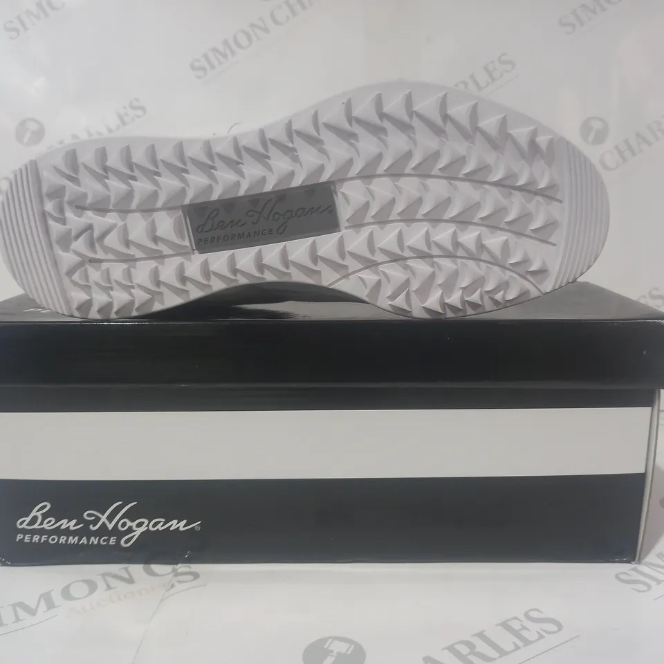 BOXED PAIR OF BEN HOGAN SHOES IN WHITE UK SIZE 8