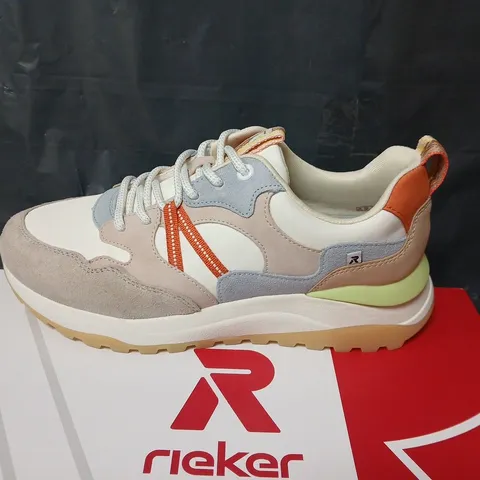 RIEKER WOMEN'S SNEAKERS W2501-82 – MULTI-COLOR SUEDE & MESH