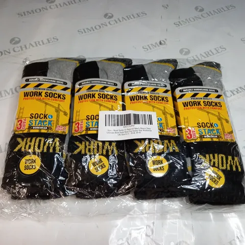 PACK OF 12 HEAVY DUTY WORK SOCKS SIZE 6-11