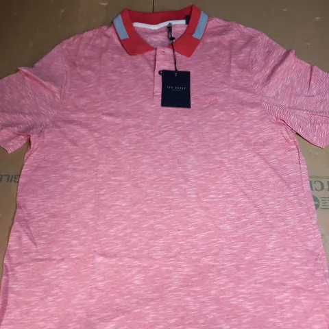 TED BAKER SPACE DYED SHORT SLEEVE POLO SIZE 4
