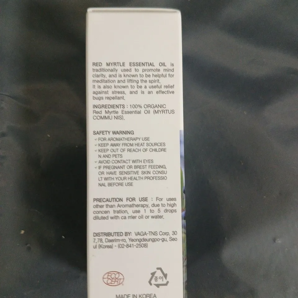 APPROXIMATELY 25 PCS AROMA NAMU RED MYRTLE ESSENTIAL OIL – 10ML (BOXED)
