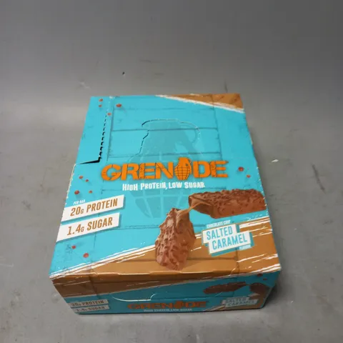 GRENADE SALTED CARAMEL HIGH PROTEIN BARS X12 