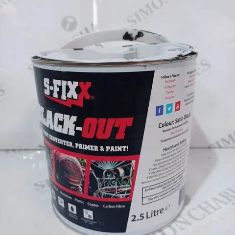 SFIXX BLACK OUT 2.5 LITRES RUST CONVERTER PAINT