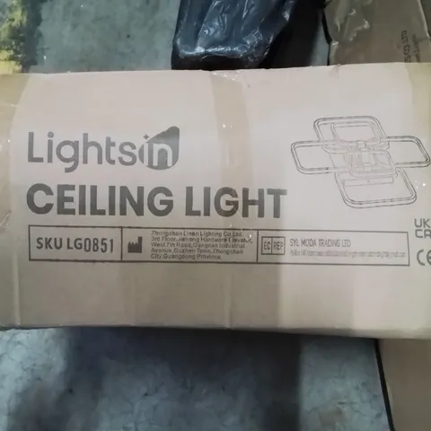 BOXED LIGHTS IN CEILING LIGHT