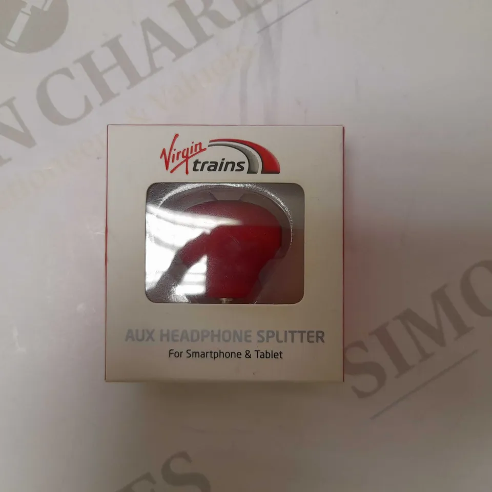 BOX OF APROX 10 VIRGIN TRAINS AUX HEADPHONES SPLITTERS 3.5MM
