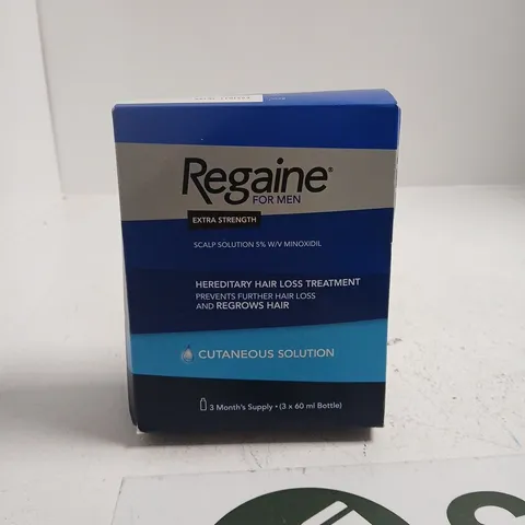 REGAINE FOR MEN EXTRA STRENGTH SCALP SOLUTION 5% MINOXIDIL – 3 X 60ML BOTTLES