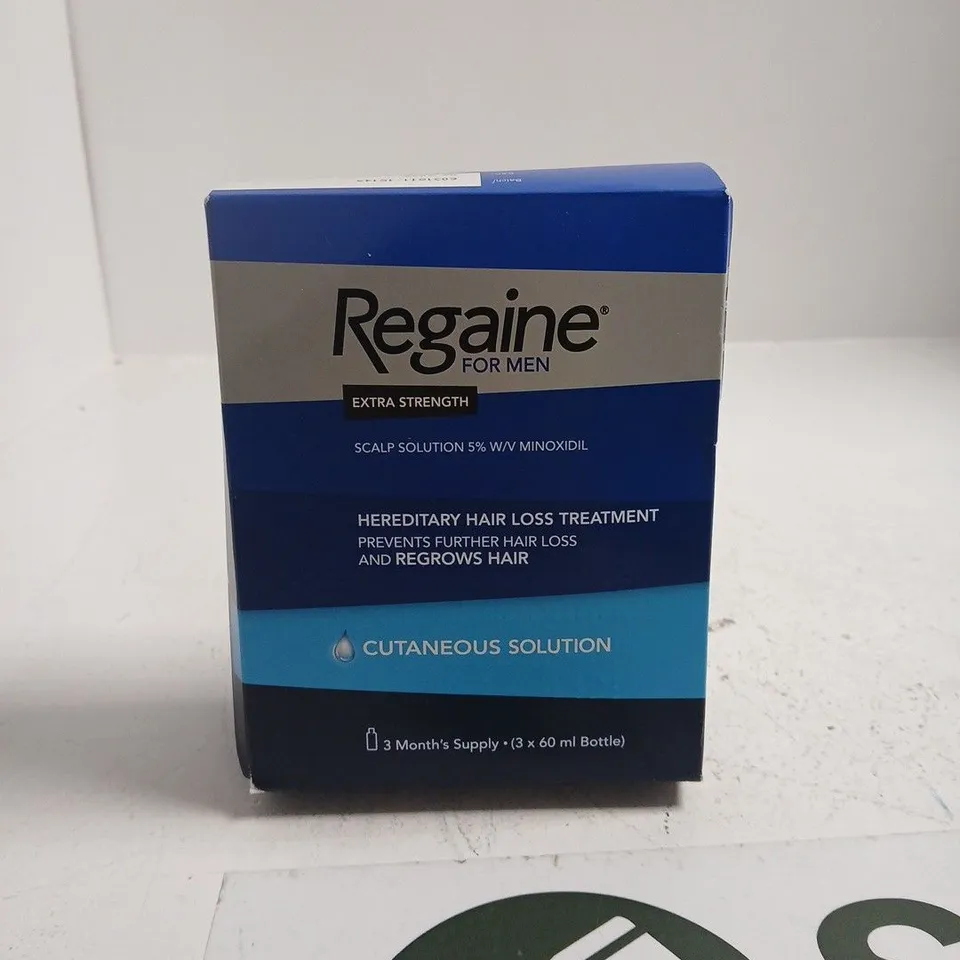 REGAINE FOR MEN EXTRA STRENGTH SCALP SOLUTION 5% MINOXIDIL – 3 X 60ML BOTTLES