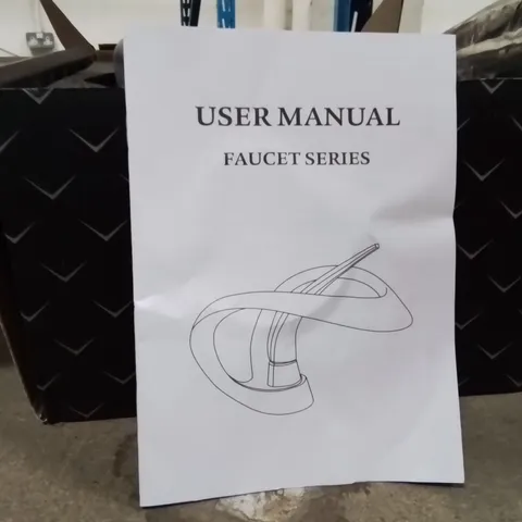 BOXED QUALITY DESIGNER MODERN SOLID FAUCET -BLACK-
