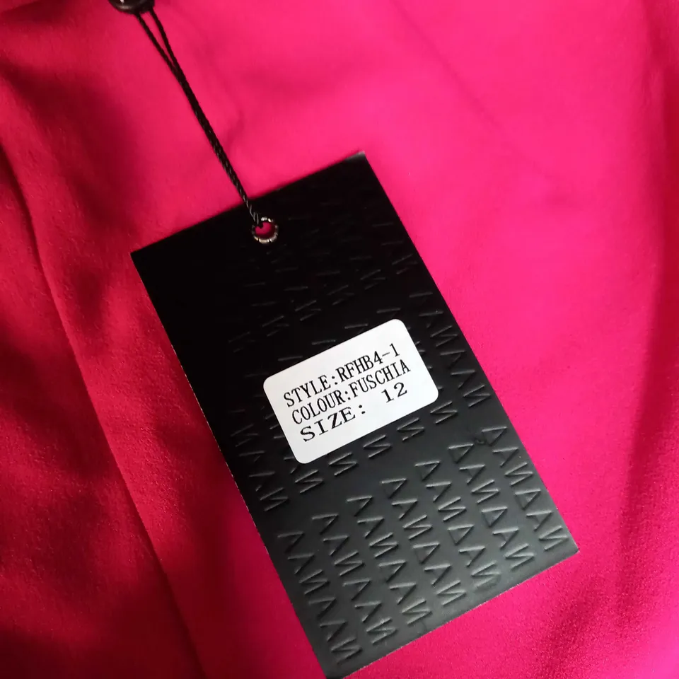 DESIGNER FUSCHIA WOMENS WIDE LEG TROUSERS - SIZE 12