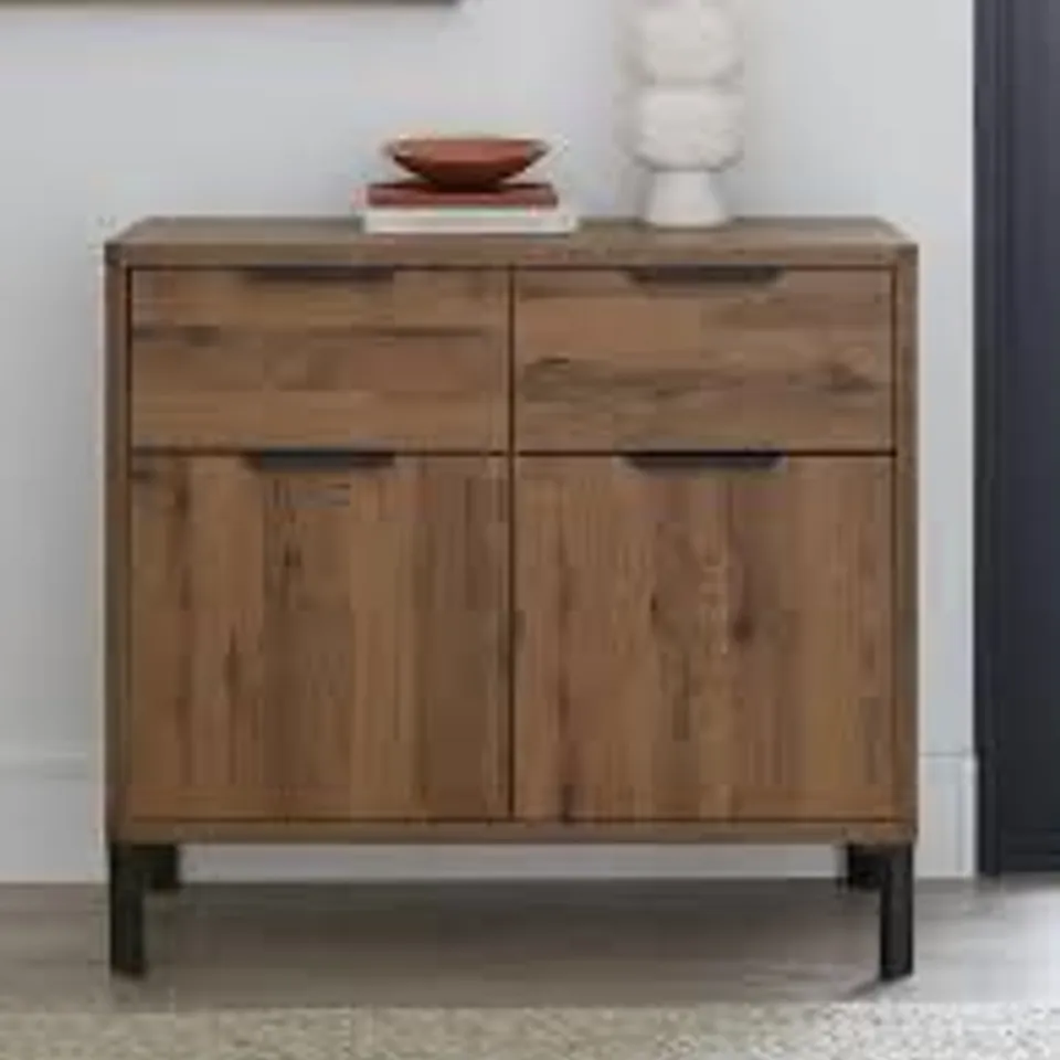 BOXED HARLEM COMPACT SIDEBOARD - MID OAK (1 BOX) RRP £169