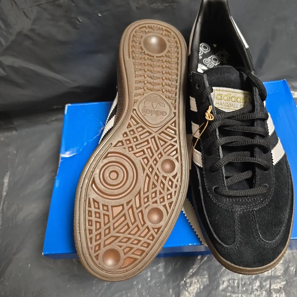 ADIDAS HANDBALL SPEZIAL SNEAKERS - BLACK SUEDE, UK 6
