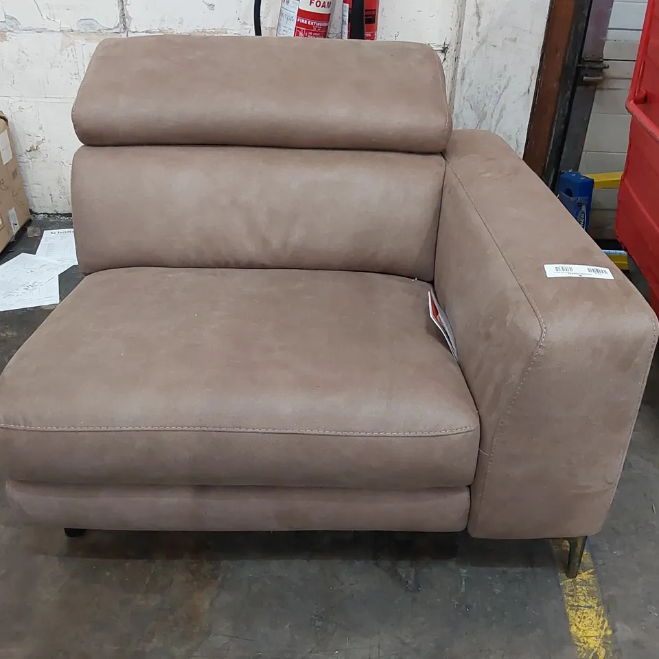 FAUX LEATHER SOFA PIECE - BROWN (1 ITEM)