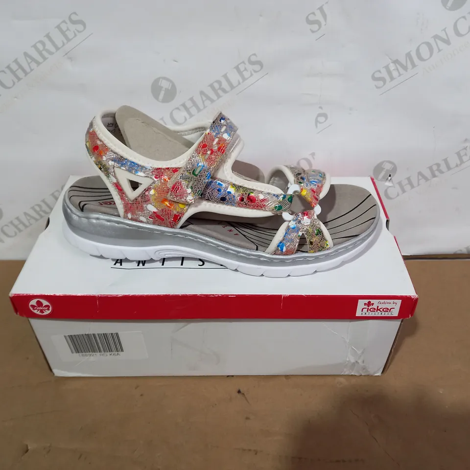 BOXED PAIR OF RIEKER SANDALS - SIZE 40