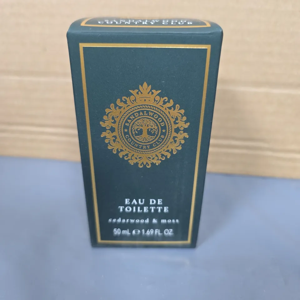 SANDALWOOD COUNTRY CLUB EAU DE TOILETTE – CEDARWOOD & MOSS, 50ML 