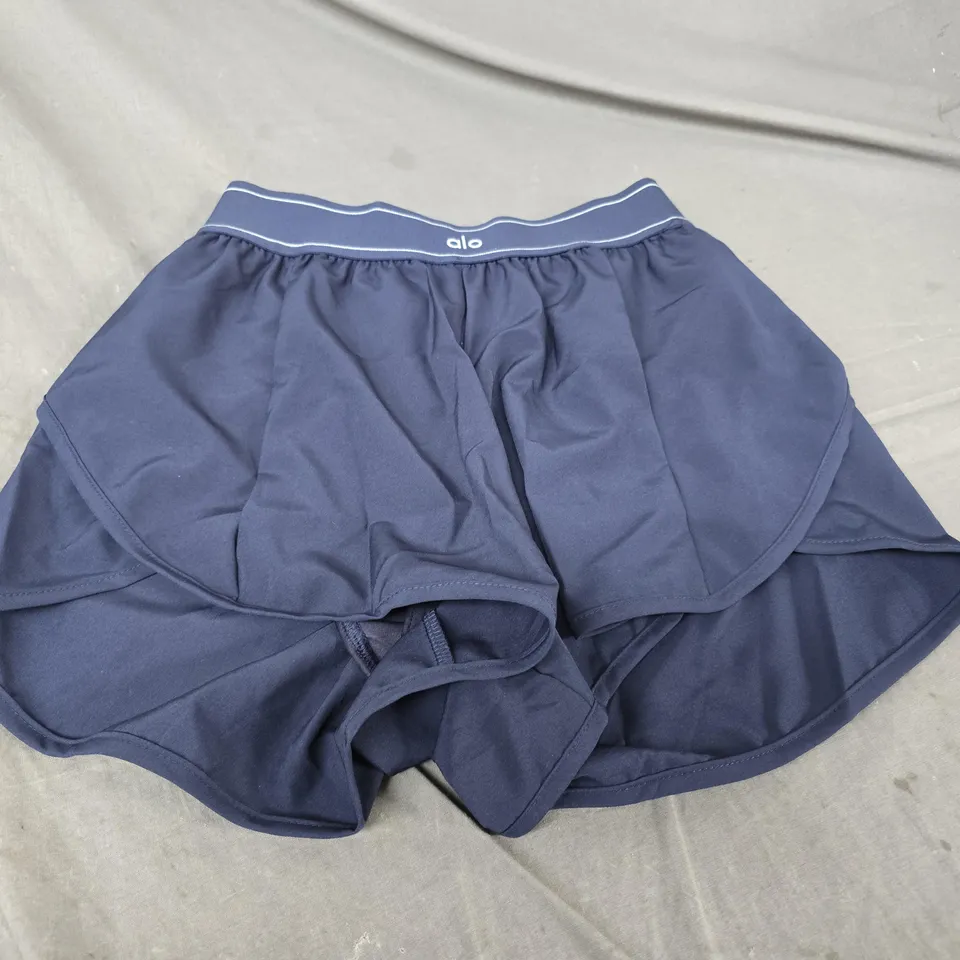 ALO YOGA SHORTS – NAVY BLUE ATHLETIC SHORTS - SIZE S