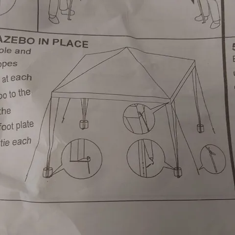 BOXED YUEBO GAZEBO 3X3 FOLDING WATERPROOF GAZEBO - COLOURS MAY VARY