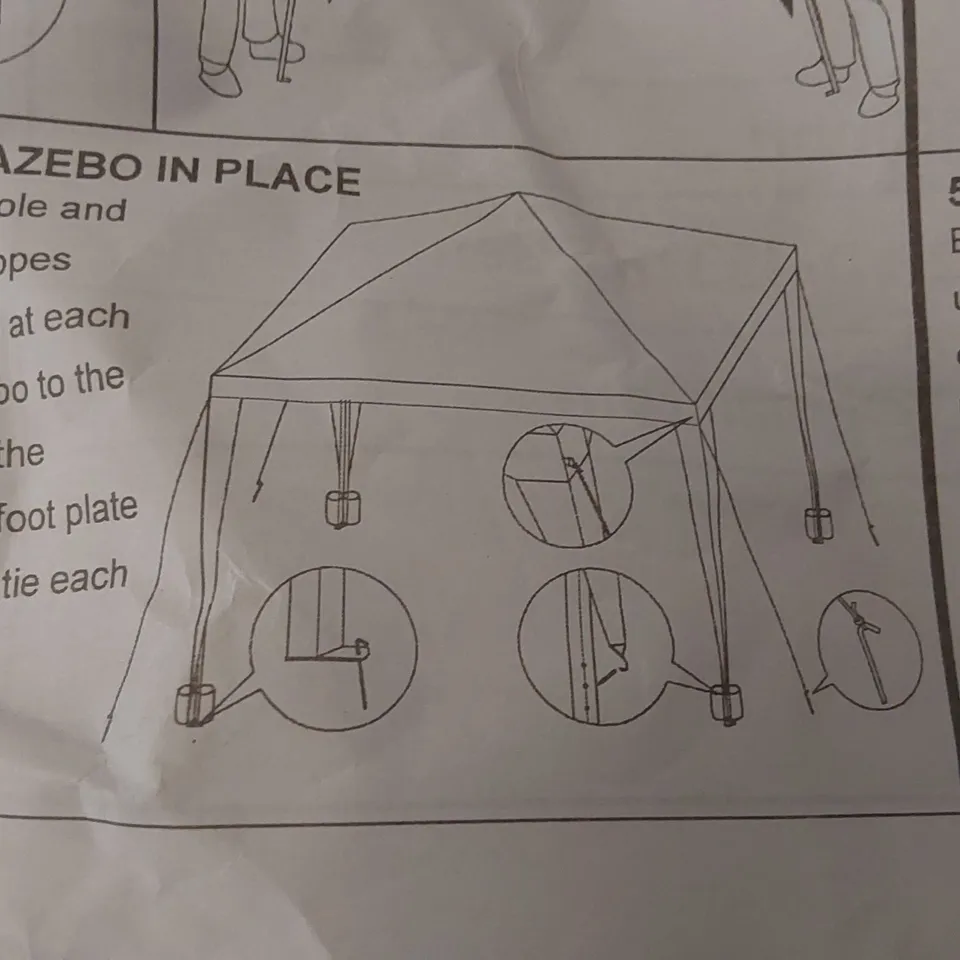 BOXED YUEBO GAZEBO 3X3 FOLDING WATERPROOF GAZEBO - COLOURS MAY VARY