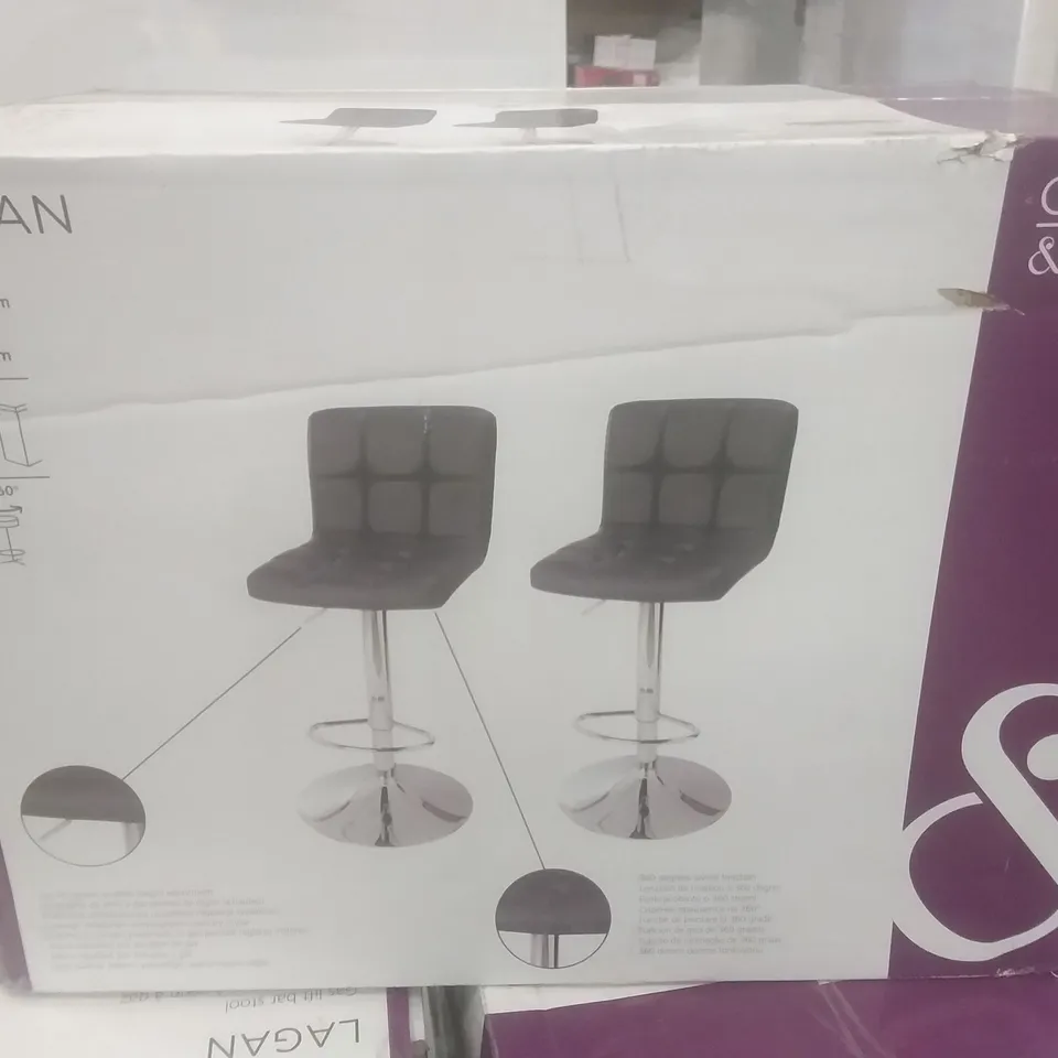 BOXED COOKE & LEWIS LAGAN GAS LIFT BAR STOOL