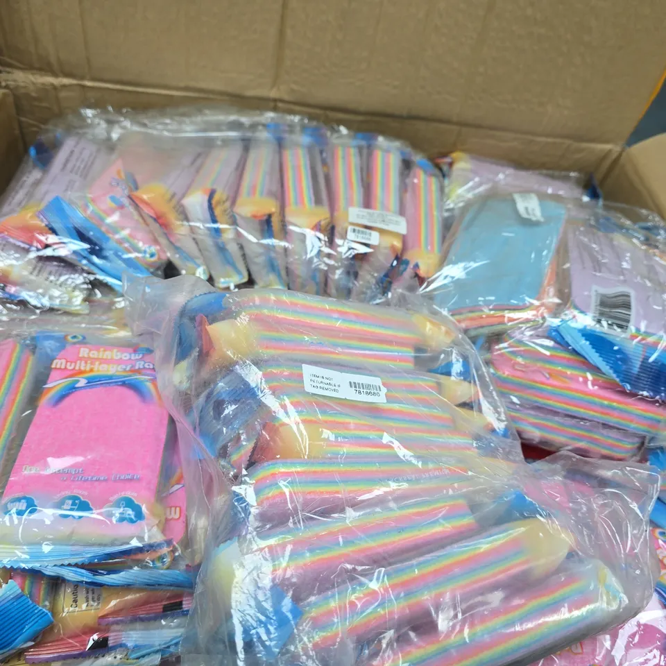 15 PACKS OF RAINBOW MULTILAYER RAGS (8 PER PACK)