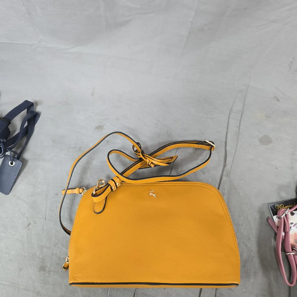 ASHWOOD LUXURY LEATHER HANDBAG - MUSTARD YELLOW, DUBLIN - A 