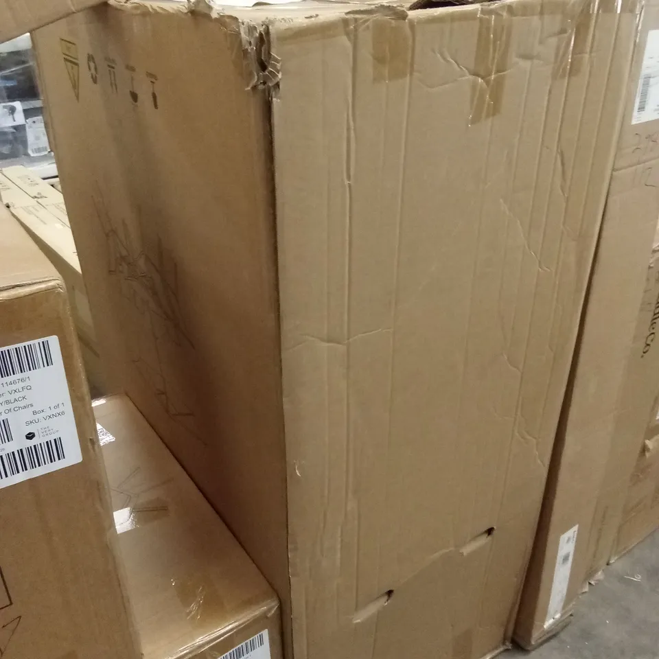 BOXED PROVINCE SET OF 6 OUTDOOR GARDEN DINING CHAIRS - GREY // CHAIRS ONLY (1 BOX)