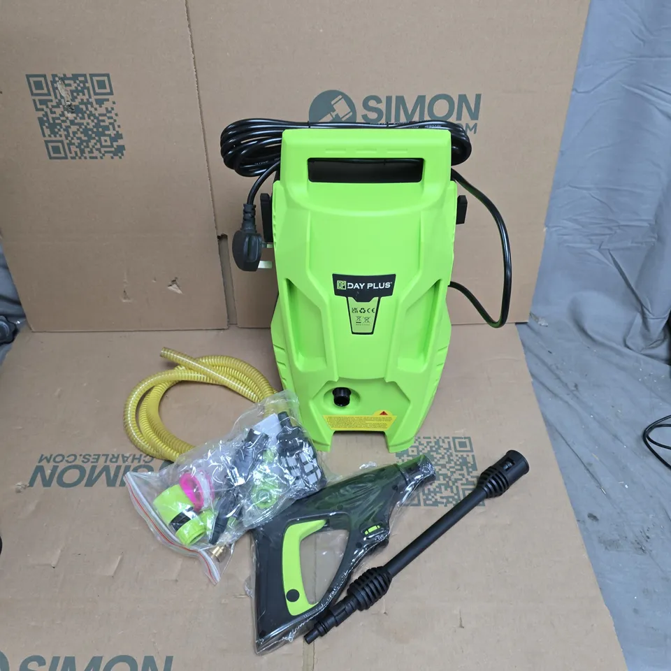 DAY PLUS PORTABLE ELECTRIC PRESSURE WASHER – BRIGHT GREEN (BOXED)